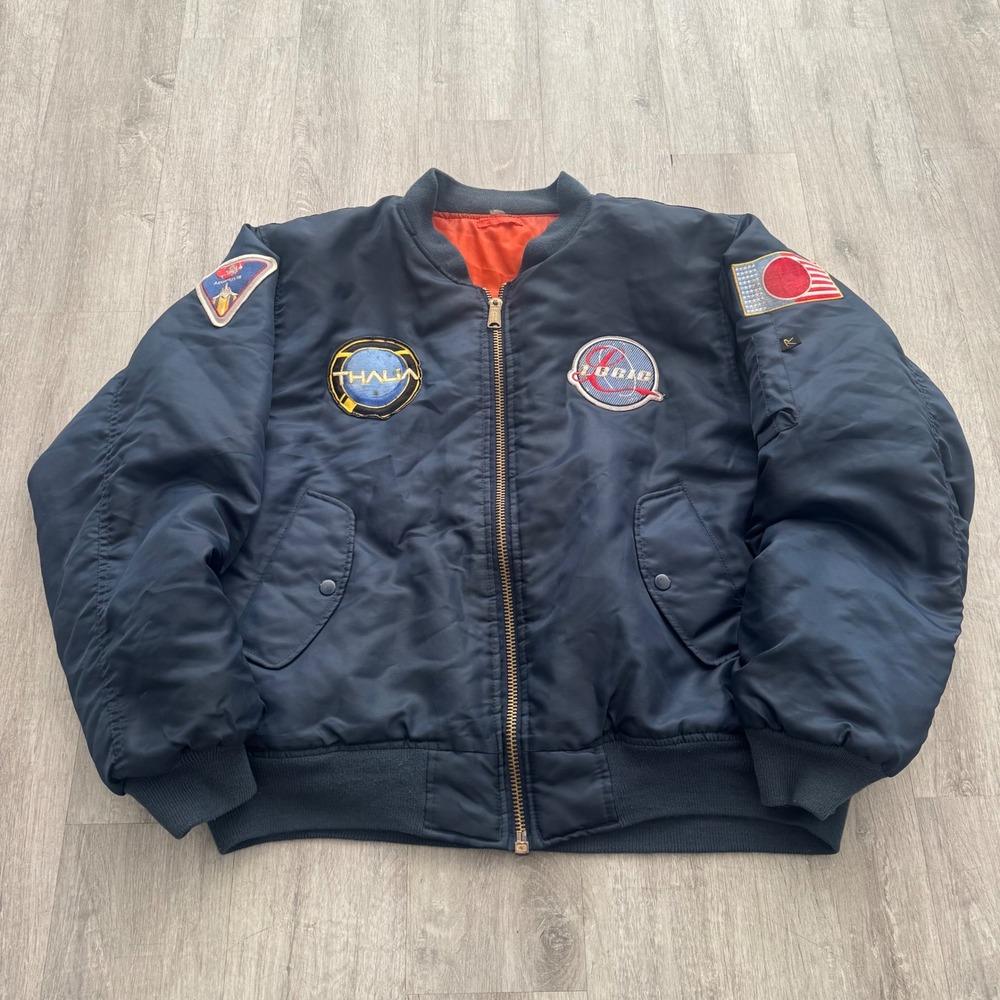 Logic The Incredible True Story Rothco MA-1 Bomber Jacket Navy Blue Mens XL